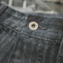 Retro 12.8oz Grey Striped Jeans – Men’s Straight Fit Herringbone Trousers with Pockets